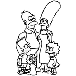 STICKERS FAMILLE SIMPSON