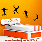 4 stickers footalleurs