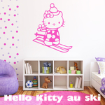 Stickers Hello Kitty au ski
