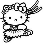 Stickers Hello Kitty en costume folklorique