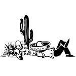 Stickers mexicain au cactus