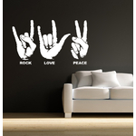 Stickers rmains Rock Love Peace 02