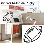 stickers ballon de rugby