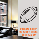 stickers ballon de rugby 102 cm