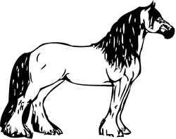 Autocollants - Chevaux dans la nature - Paillettes