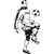 stickers zidane entier ballon