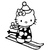Stickers Hello Kitty au sports dhiver