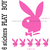 Stickers autocollant 6 Play Boy rose