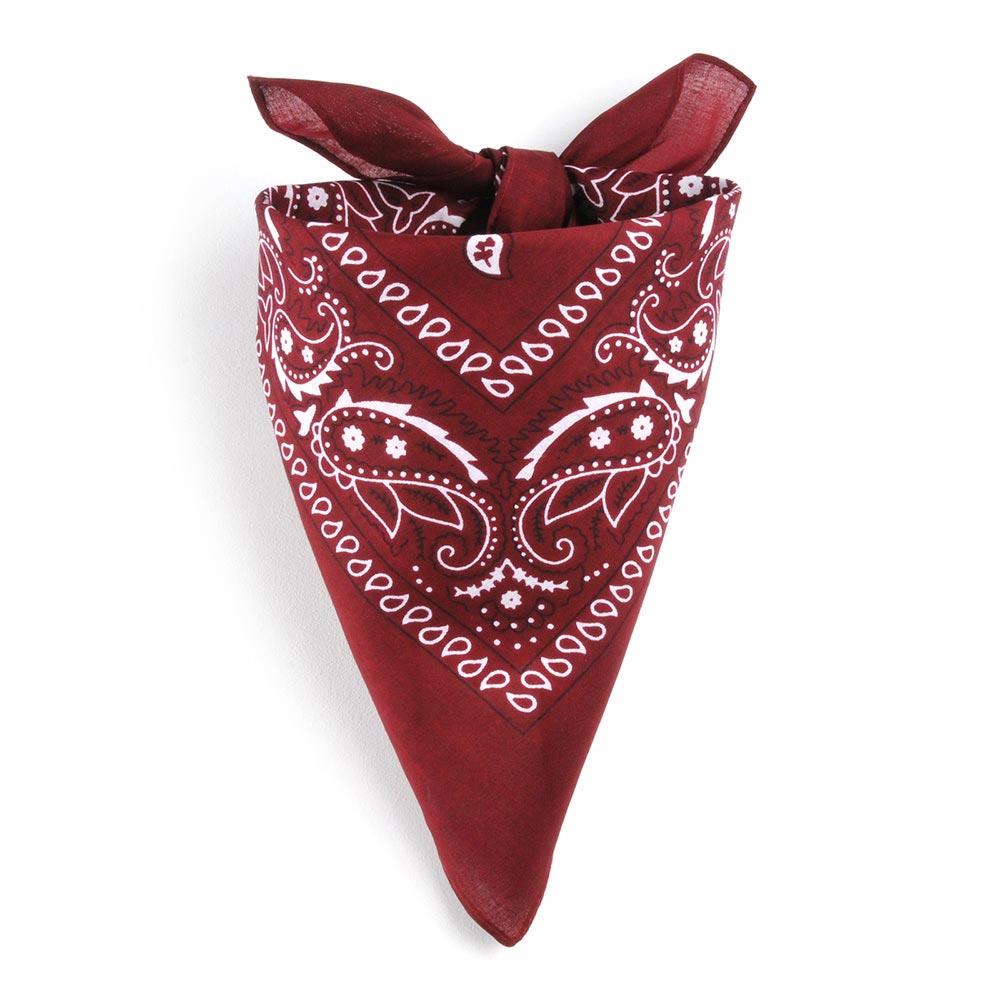 Bandana bordeaux en coton