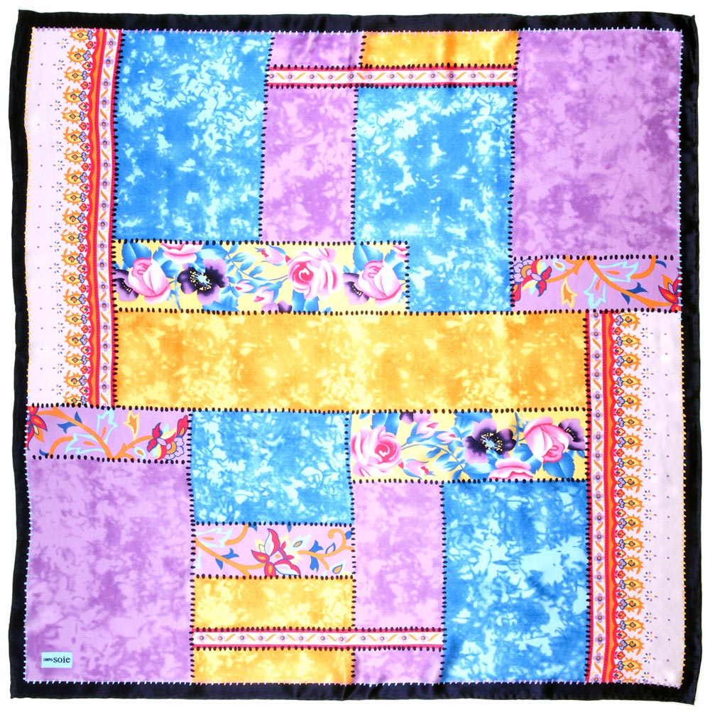 carre-soie-patchwork-violet-bleu-AT-05355