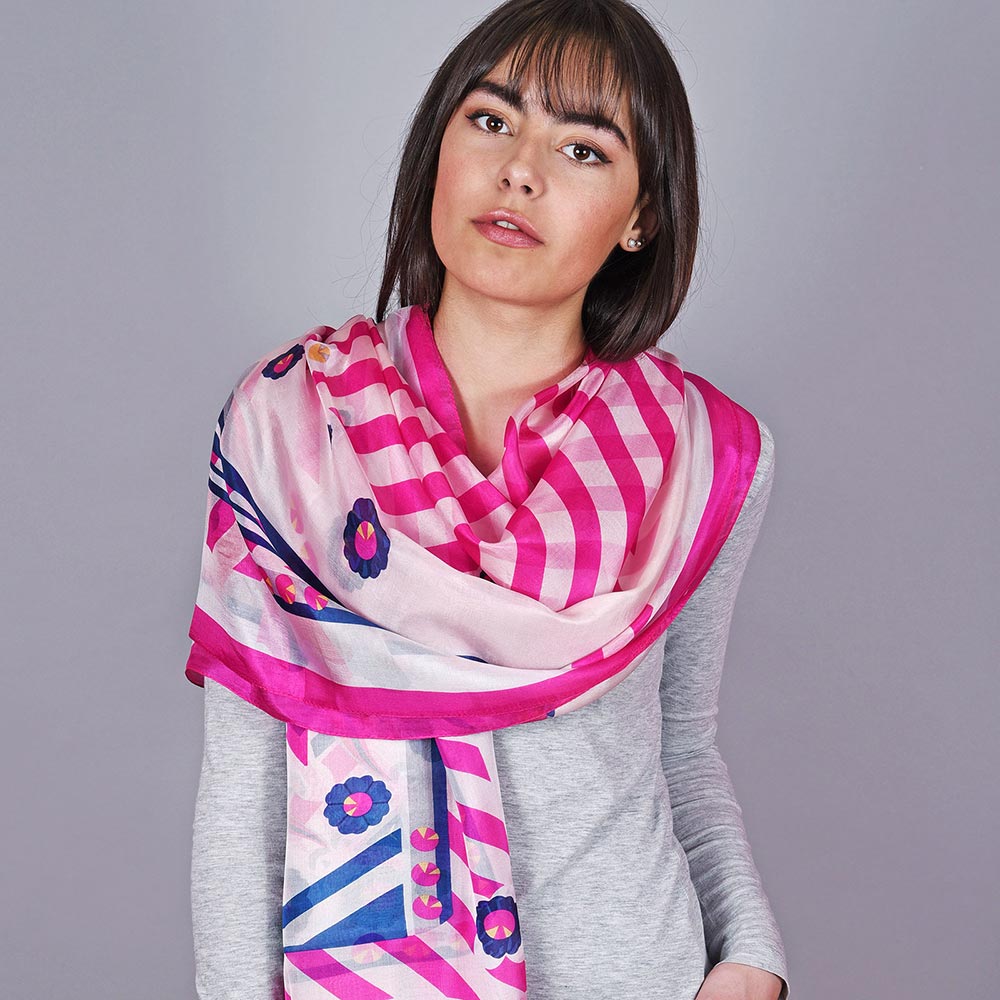 etole-soie-rayures-fuchsia-AT-04703