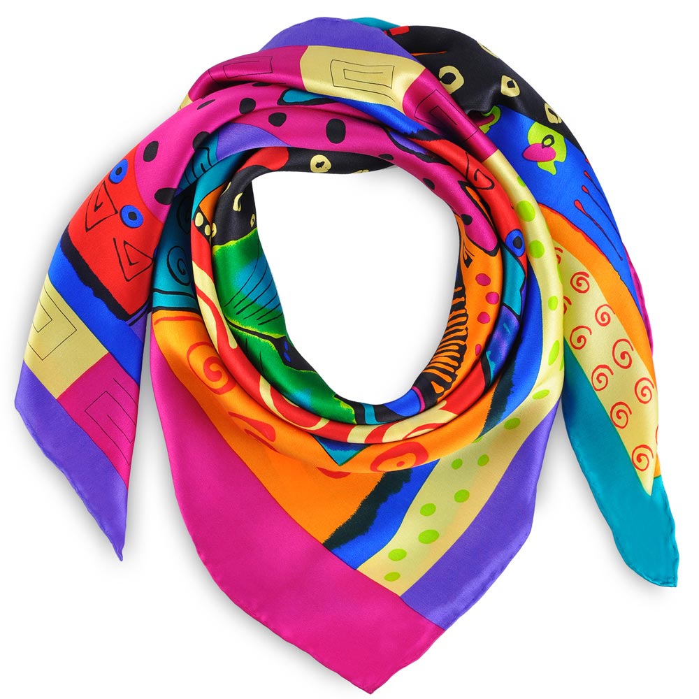 Foulard/Carré/Chale★foulard en soie 100%★hand rolled-28g