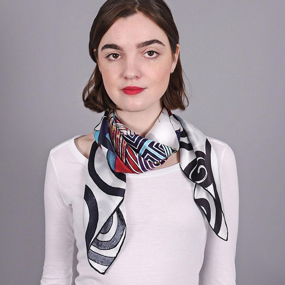 Foulard/Carré/Chale ★ En soie 100% DAKS -hand rolled 44 g
