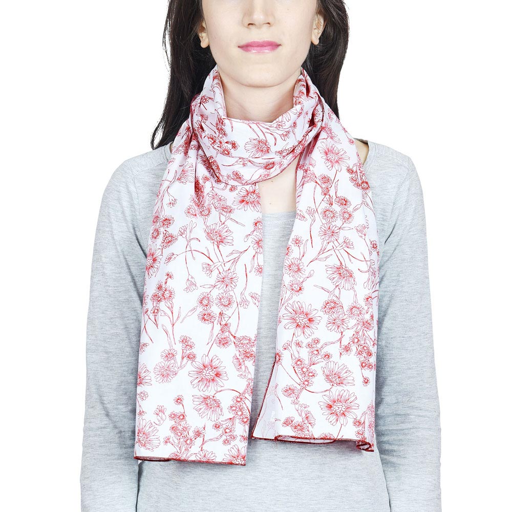 echarpe-coton-femme-rouge-marguerites-AT-04967