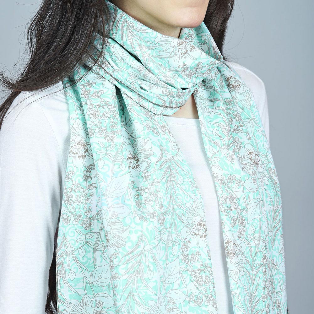 Écharpe Légère Pour Femme - Imprimé Loup élégant - Châle Grand Format Polyvalent