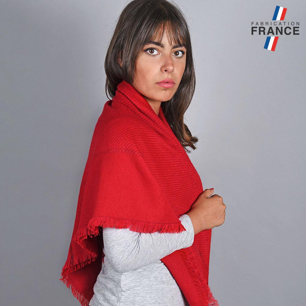 Echarpe femme carré Rouge - Fabrication France