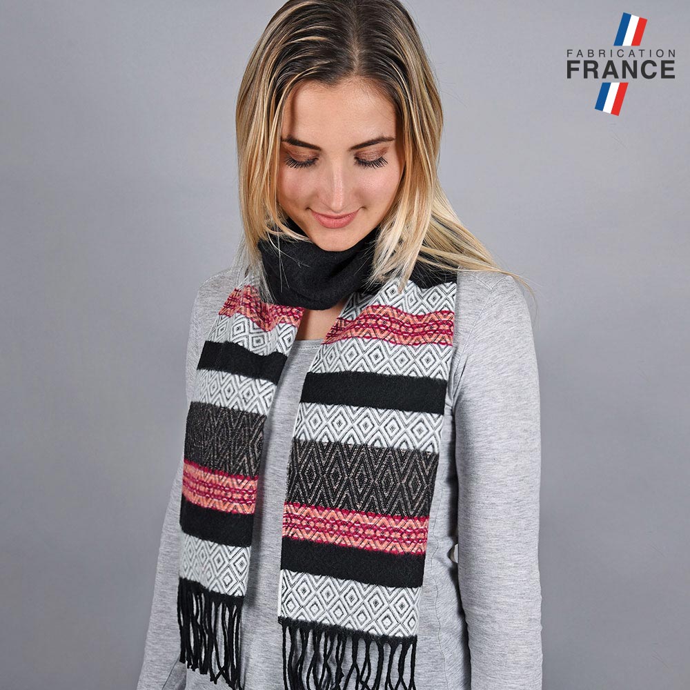 echarpe-femme-rayures-gris-roseAT-05678