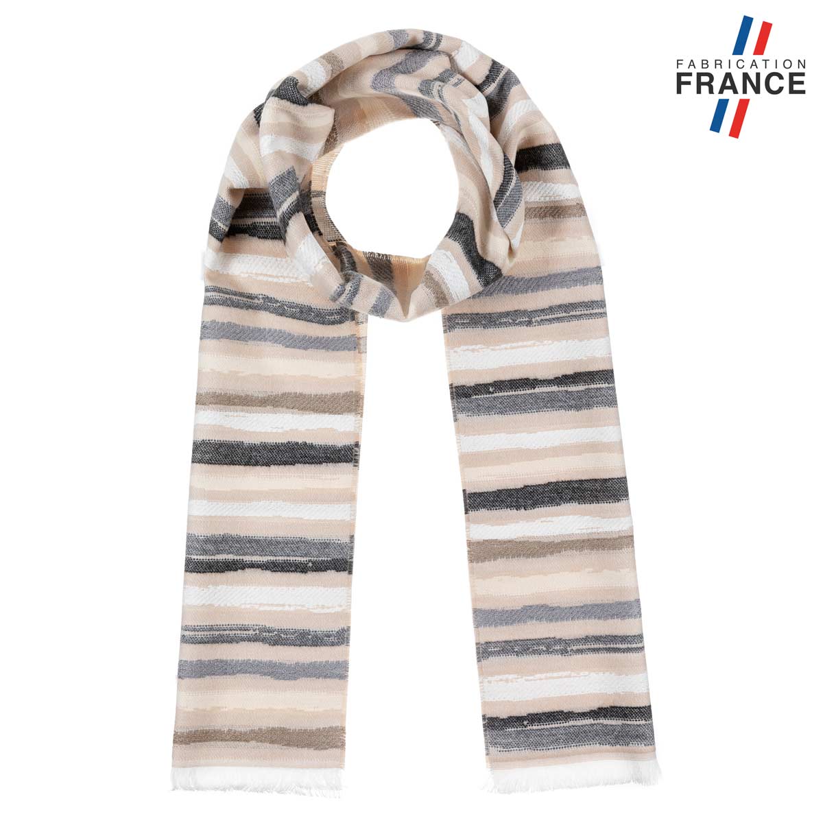 echarpe-rayee-beige-fabrication-francaise-AT-06240