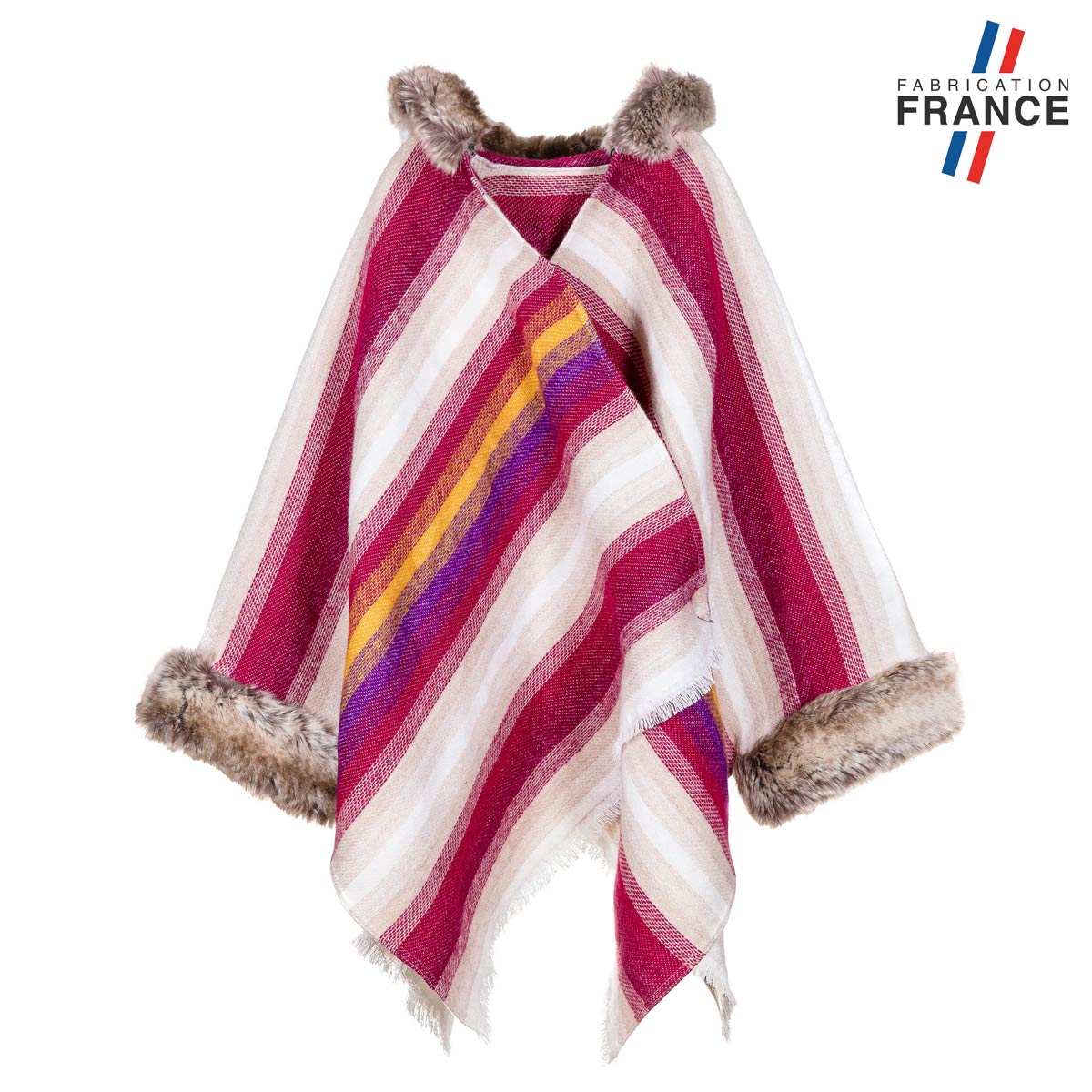 poncho-raye-violet-fourrure-AT-06144