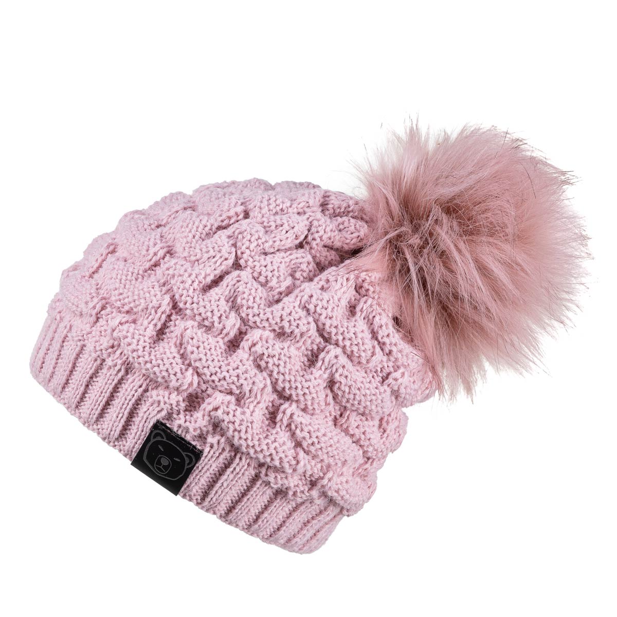 bonnet-epais-tricot-rose-fabrique-en-europe--CP-01600