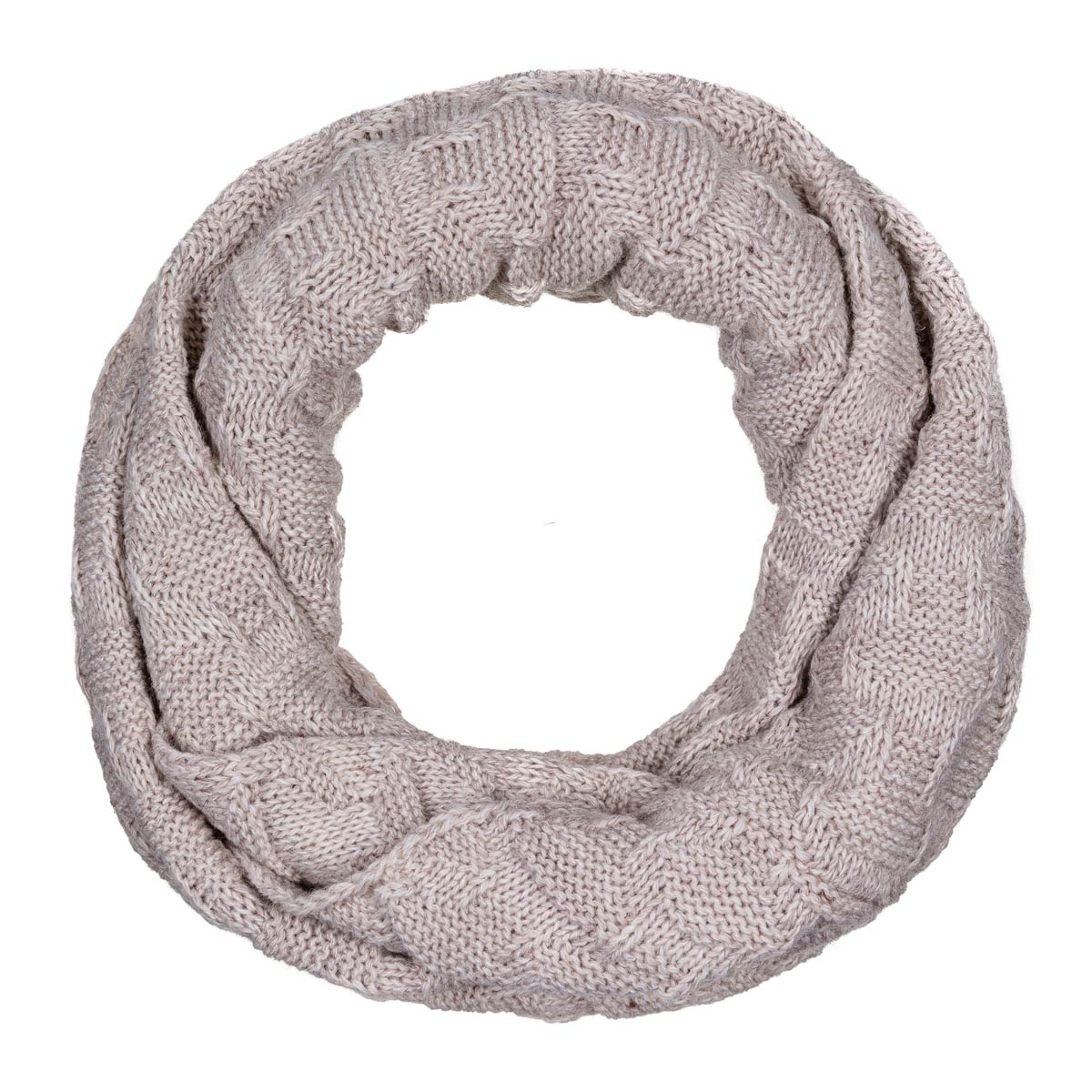 Snood beige en tricot