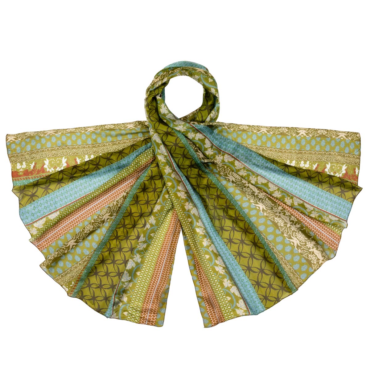 etole-soie-bandes-vert-AT-06344