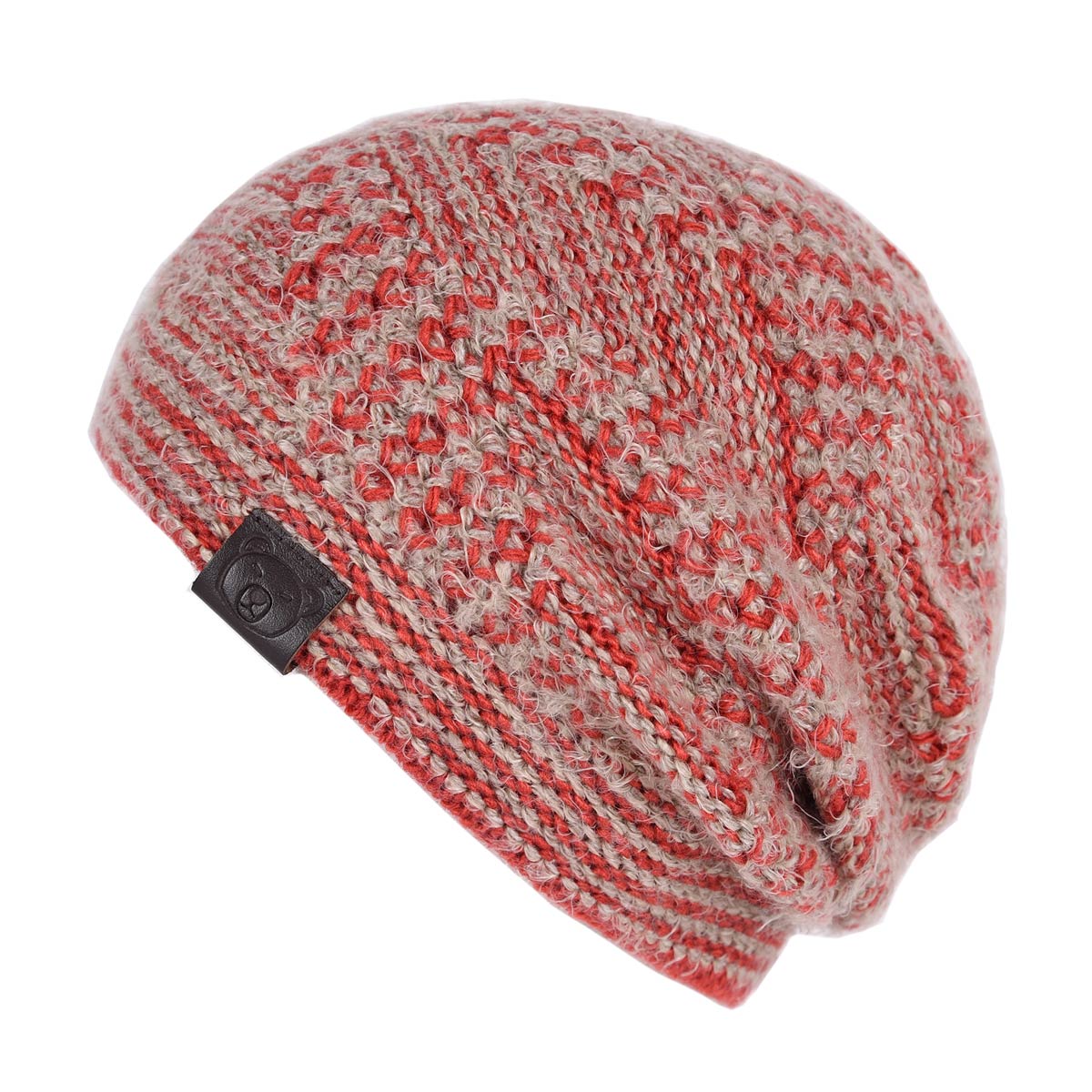 Bonnet femme rayures Rouge Agora - Made in Europe