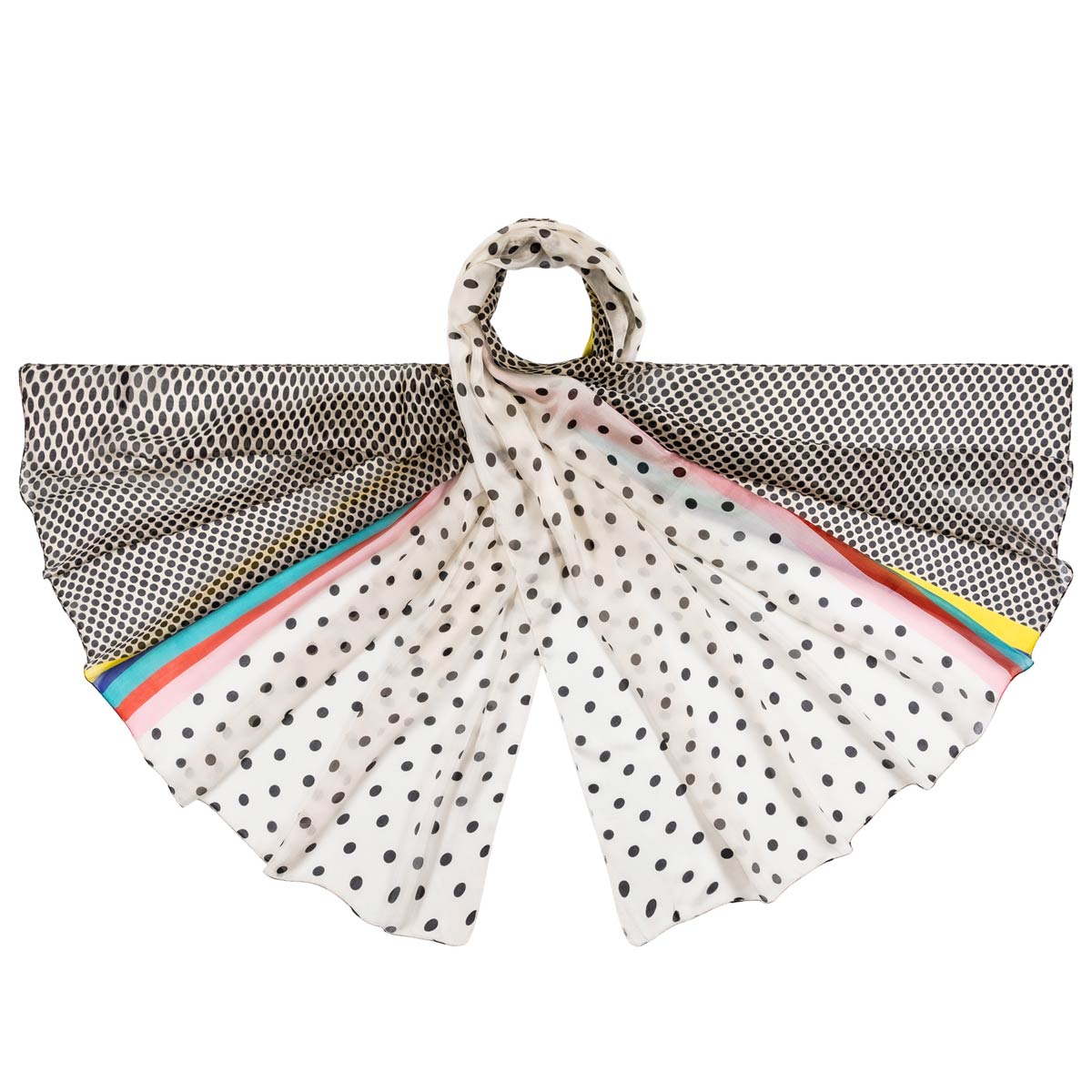 Etole-en-soie-femme-blanche-a-pois-AT-06379