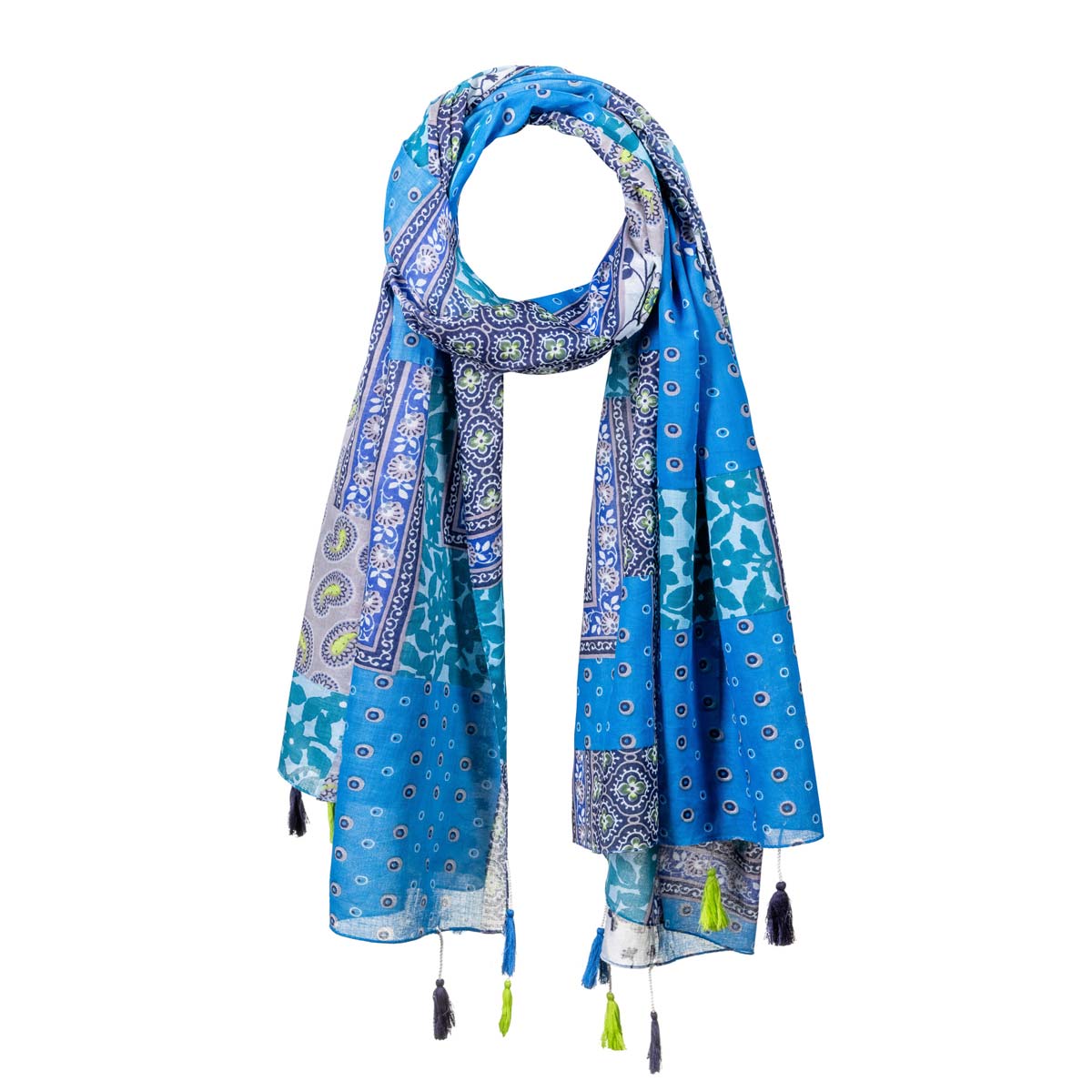 foulard-femme-pompons-bleu--AT-06418