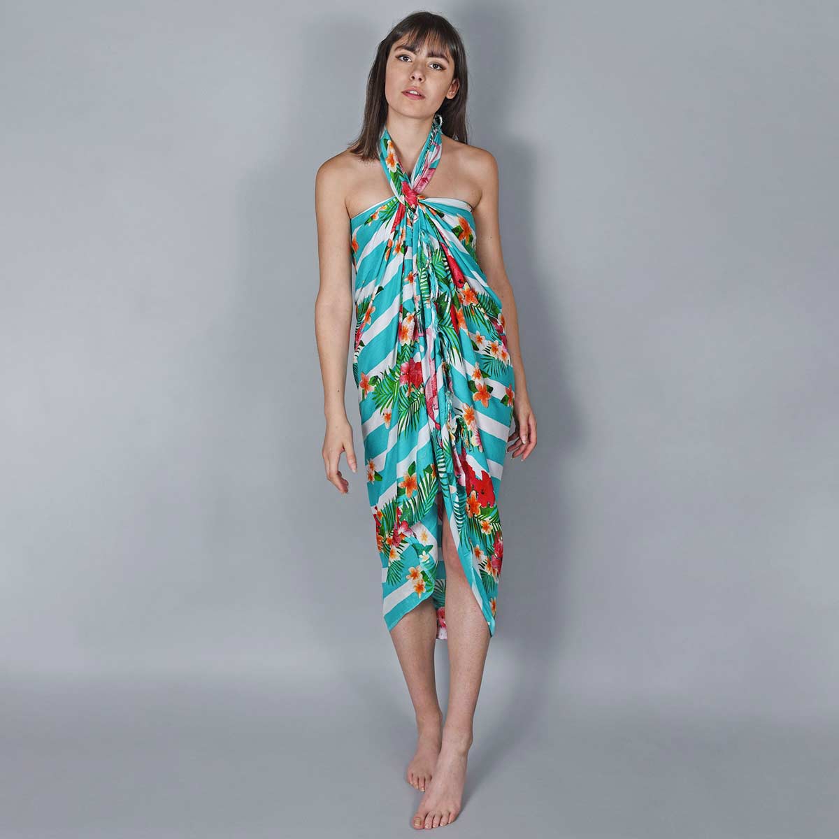 Paréo Soyeux Pour Femme Et Fille - Couleur Unie - 185 Cm X 100 Cm