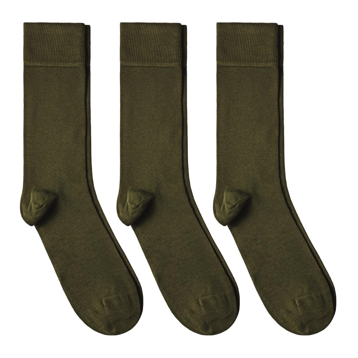 CH-00567_A12-1--_Lot-3-paires-de-chaussettes-homme-vert-kaki-unies
