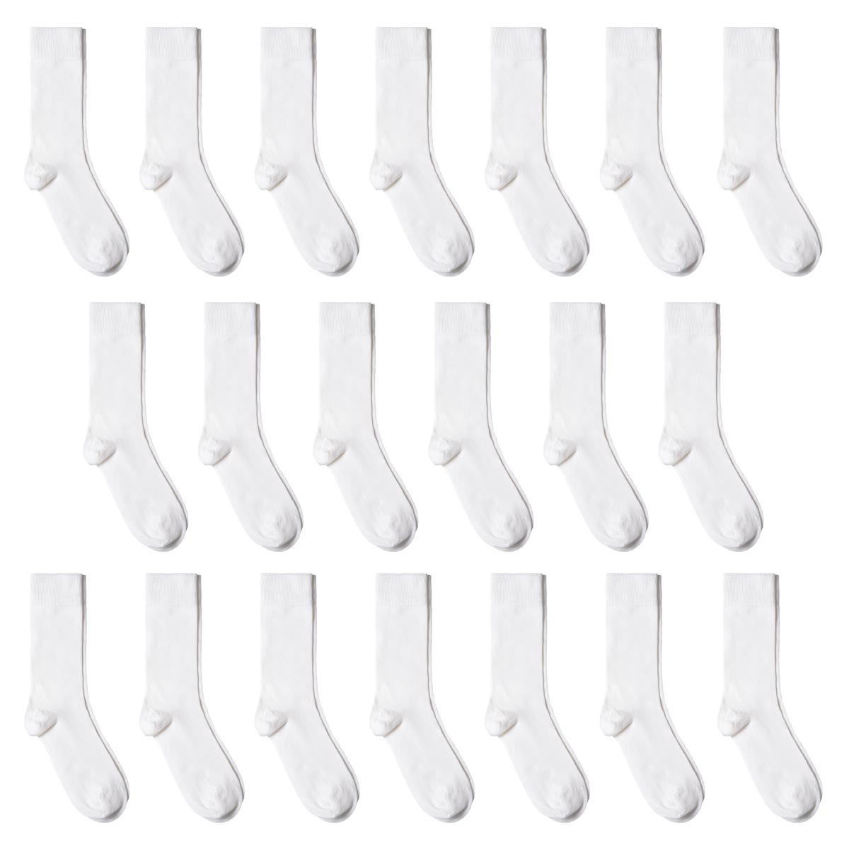 Lot 5 paires chaussettes blanches unies