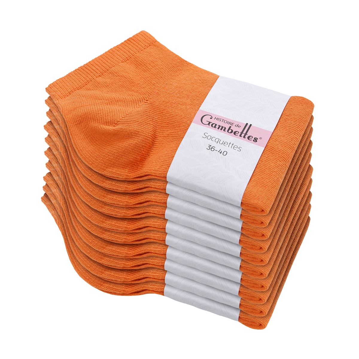 CH-00529_E12-1--_Soquettes-femme-coton-orange-10-paires
