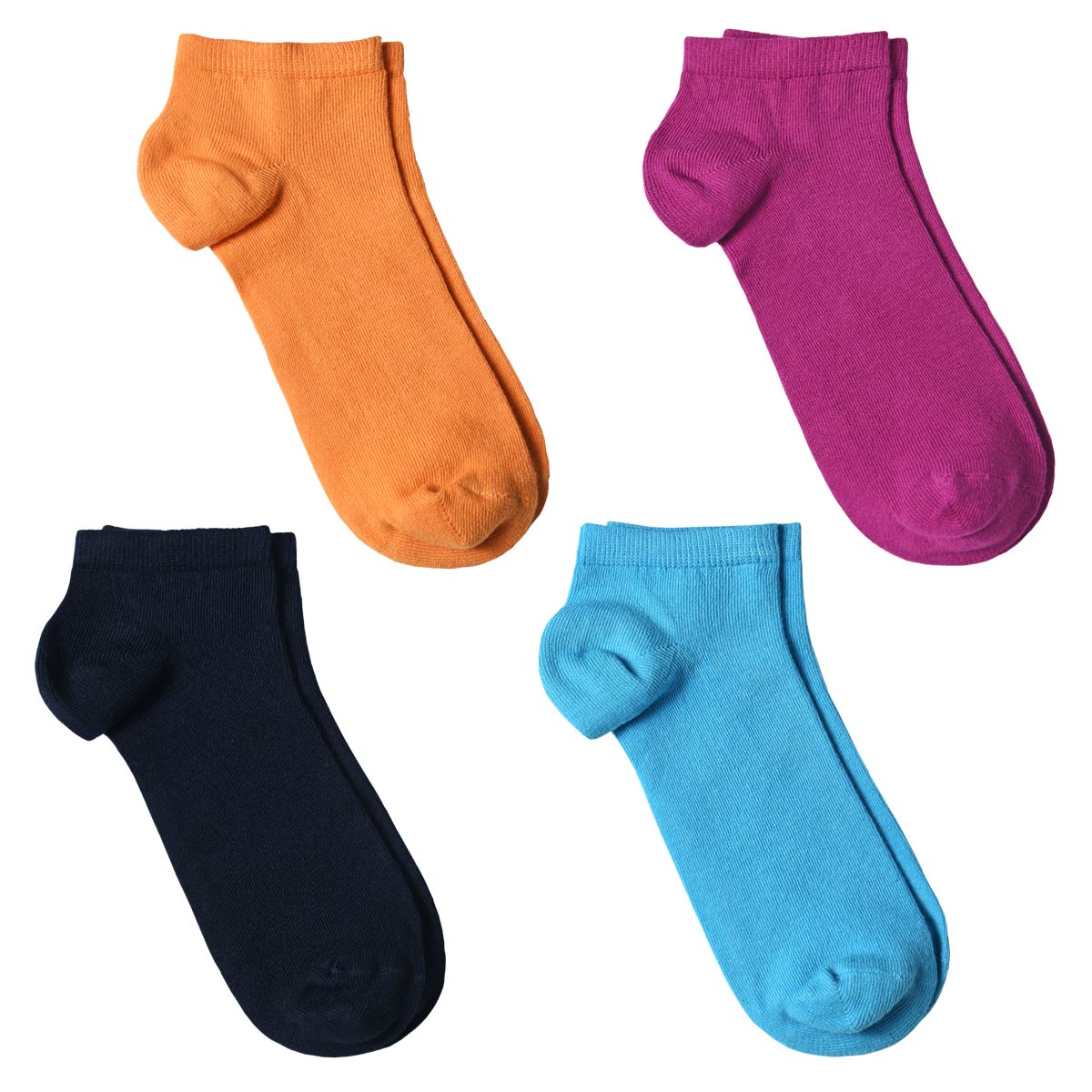 Socquettes Femme coton - 4 paires Multicolores