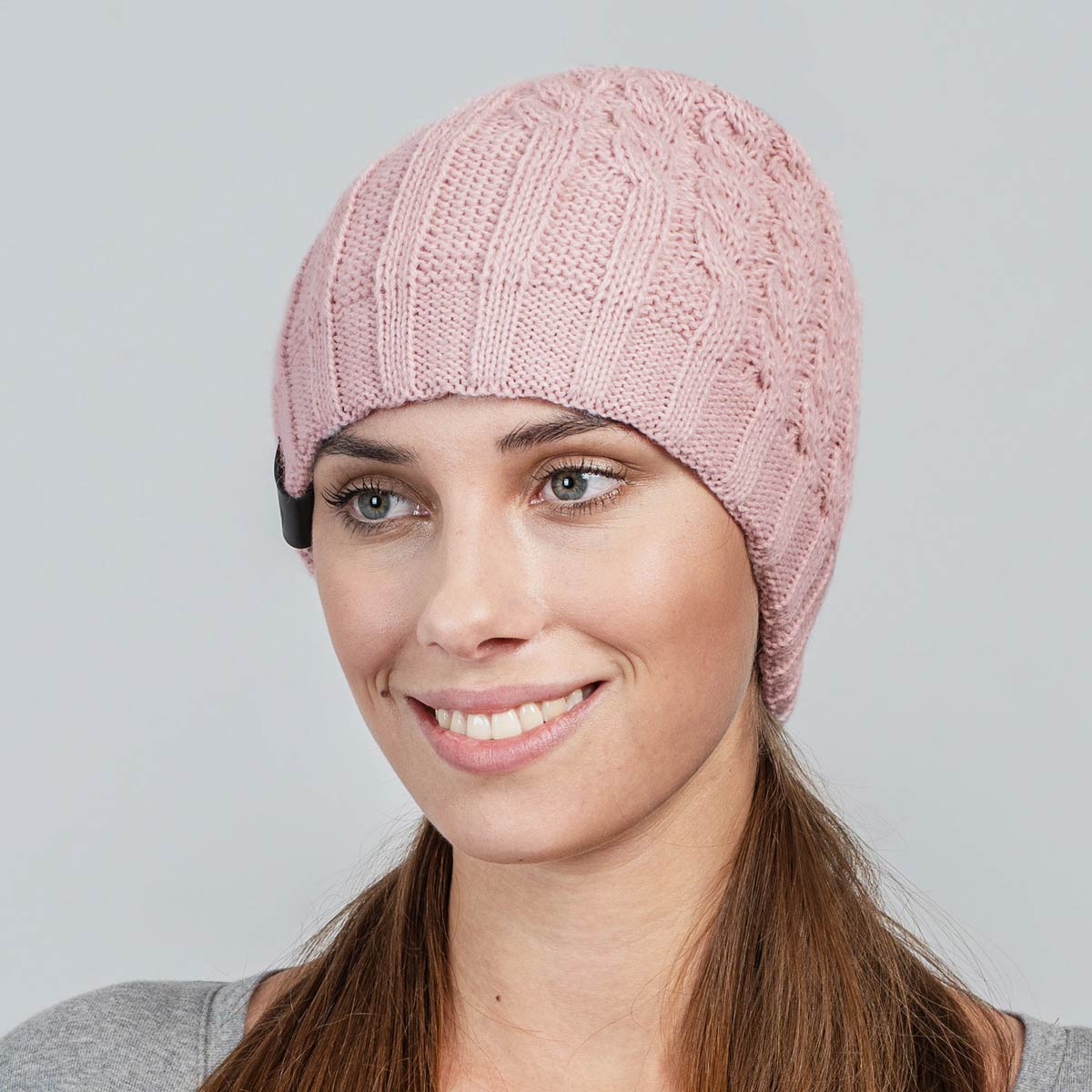 bonnet-court-femme-rose-maille-torsade--CP-01665