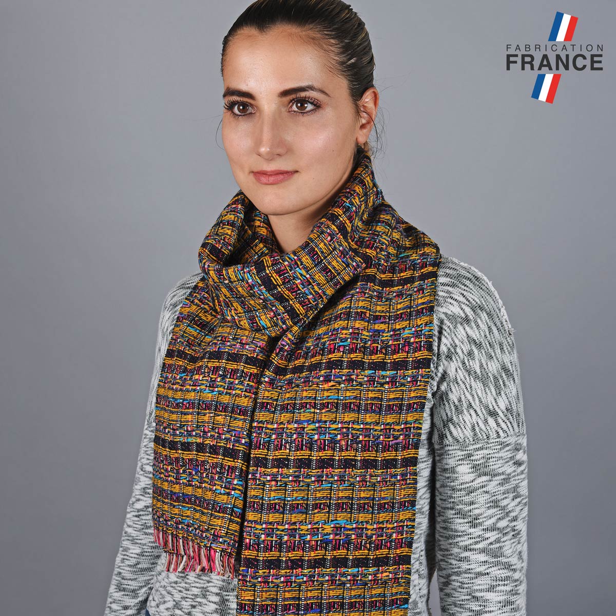 Echarpe-femme-orange-made-in-France-AT-05815