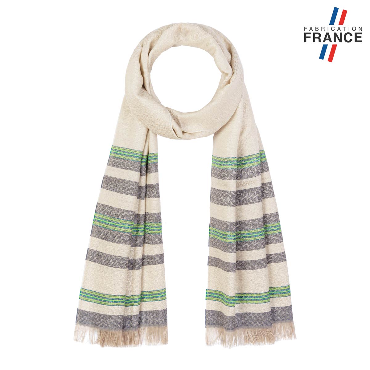 Echarpe-mi-saison-rayures-blanc-vert-gris-fabriquee-en-France--AT-06911_F12-1FR