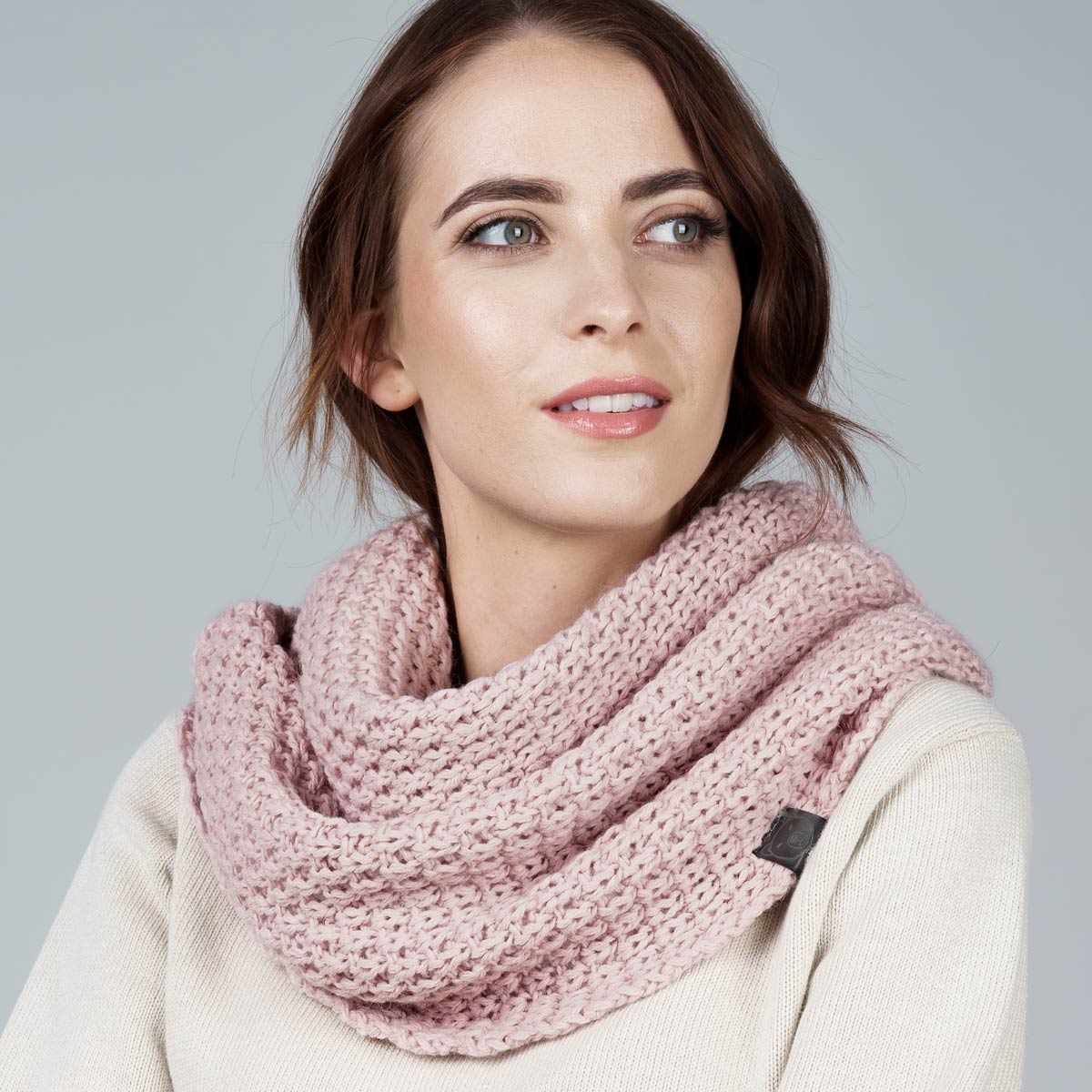 Snood-femme-maille-rose-AT-06325