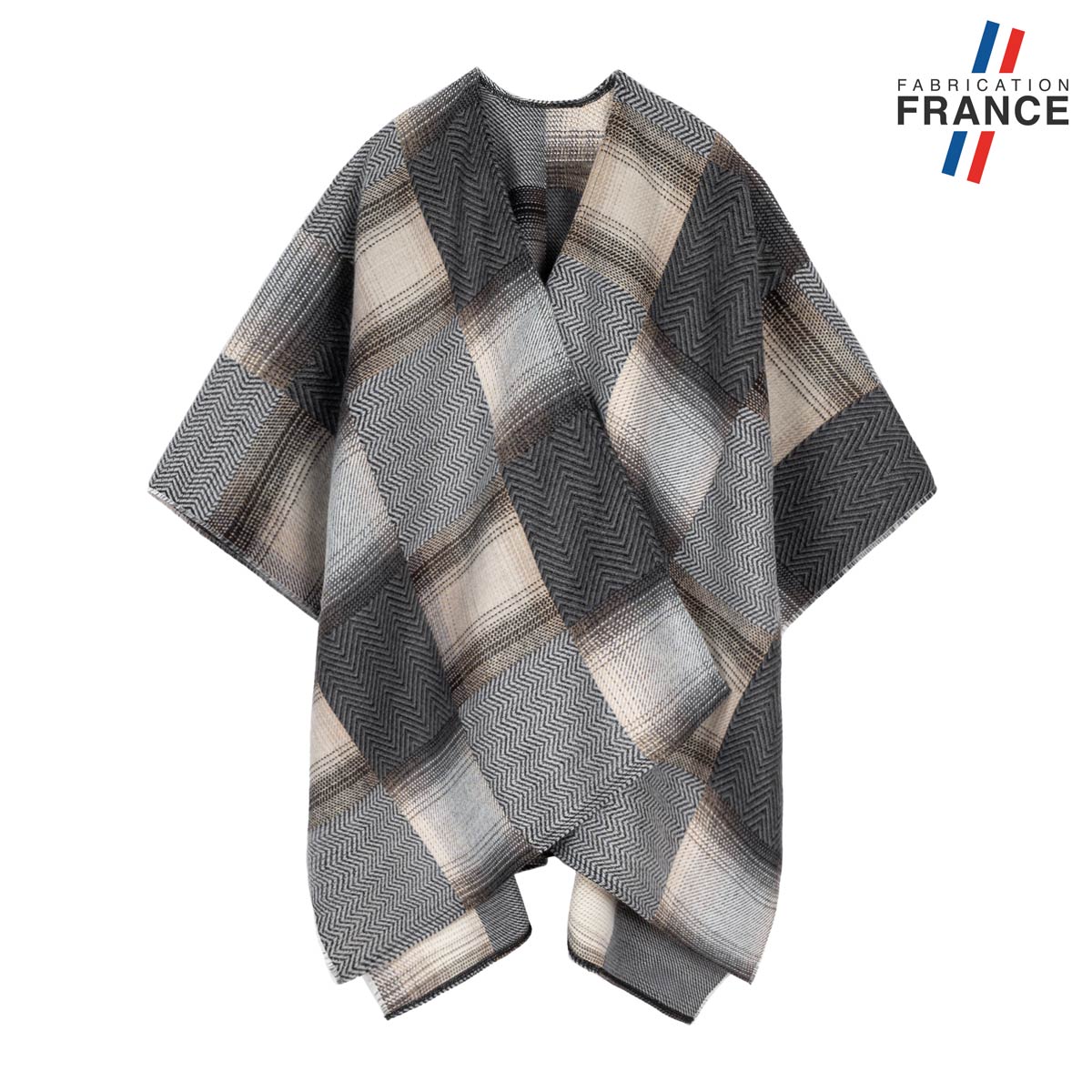 Poncho-femme-a-carreaux-gris-made-in-France--AT-07020_F12-1FR