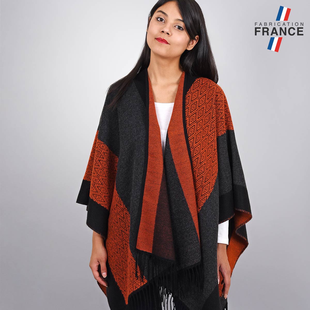 Poncho-femme-rouge-noir-fabrication-francaise--AT-04786_W1-12FR