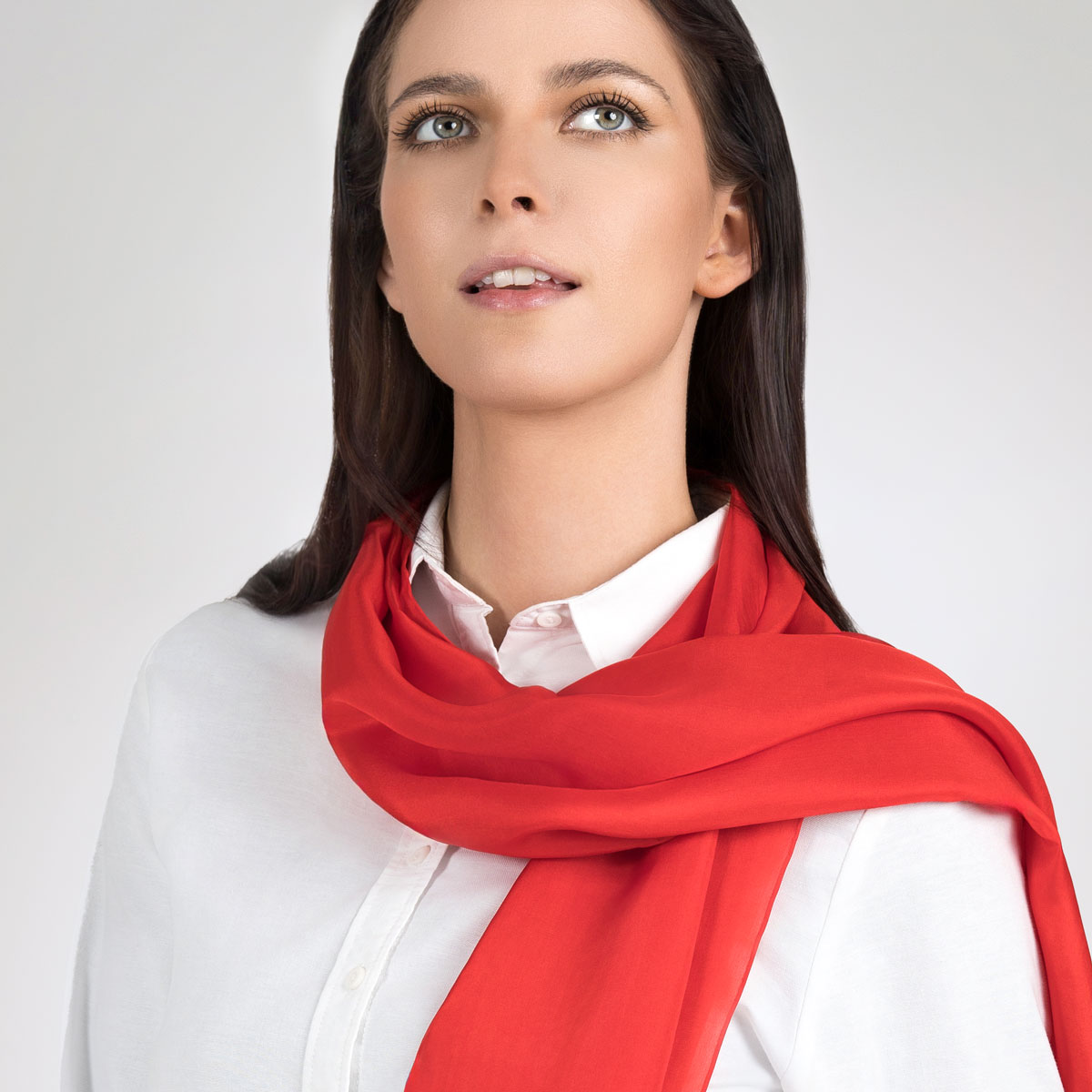 Écharpe Pashmina Femme Rouge - 70% Laine, 30% Soie - Neuf Avec étiquettes