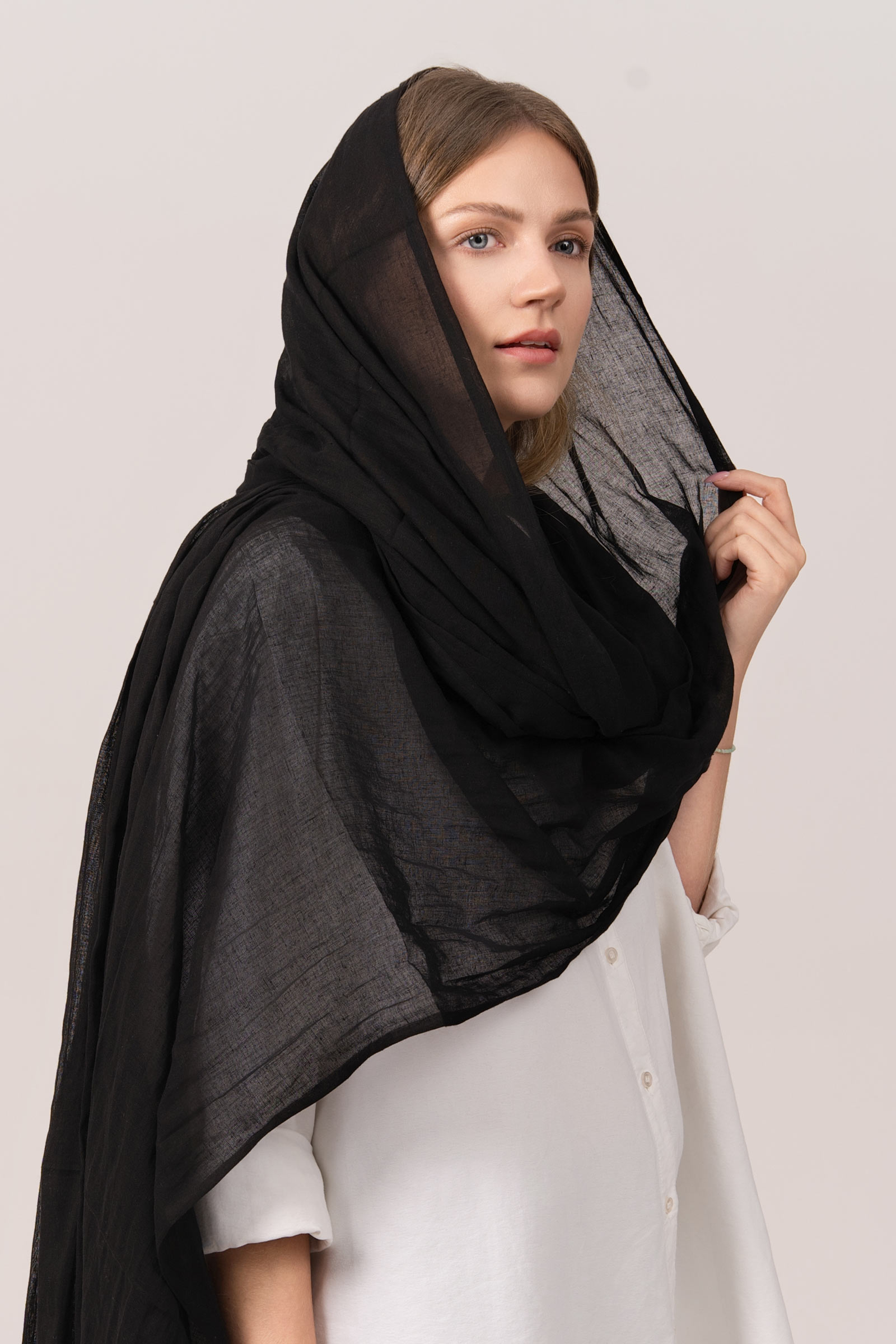 Chèche Saharien Noir – Écharpe Touareg En Coton – ARSENAL COLLECTION