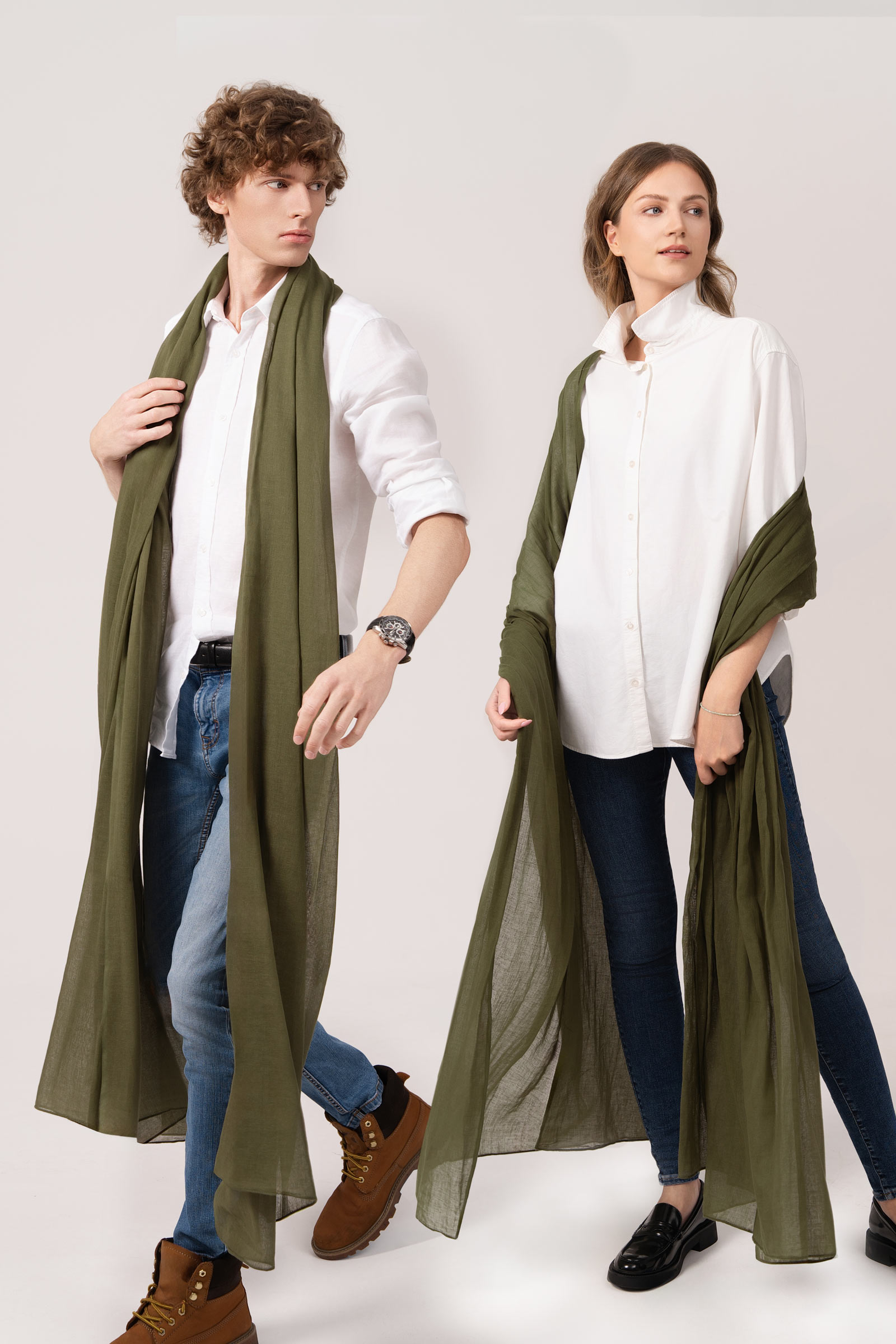 cheche-coton-unisex-vert-kaki-AT-07154