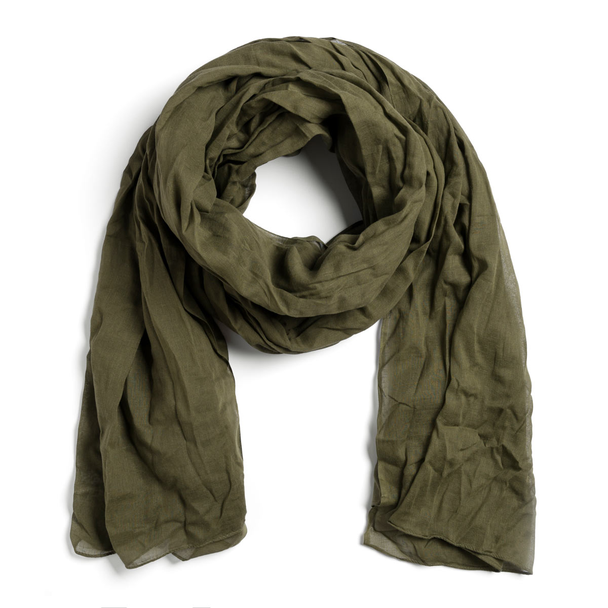 cheche-coton-vert-kaki-fonce-AT-07154