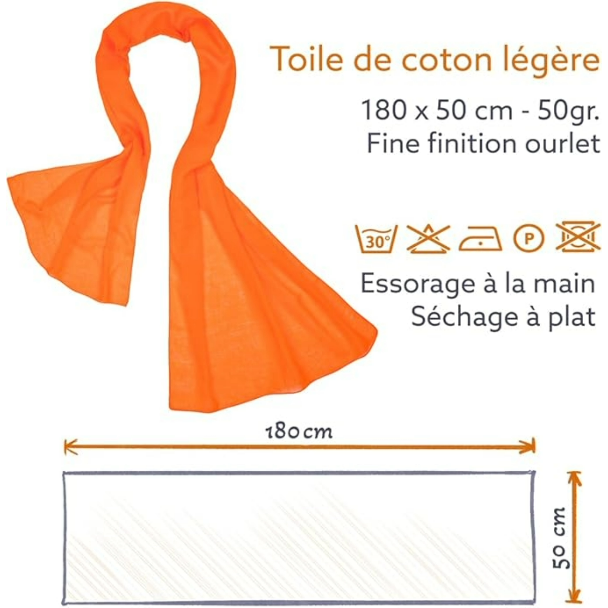 cheche-echarpe-coton-orange--07061