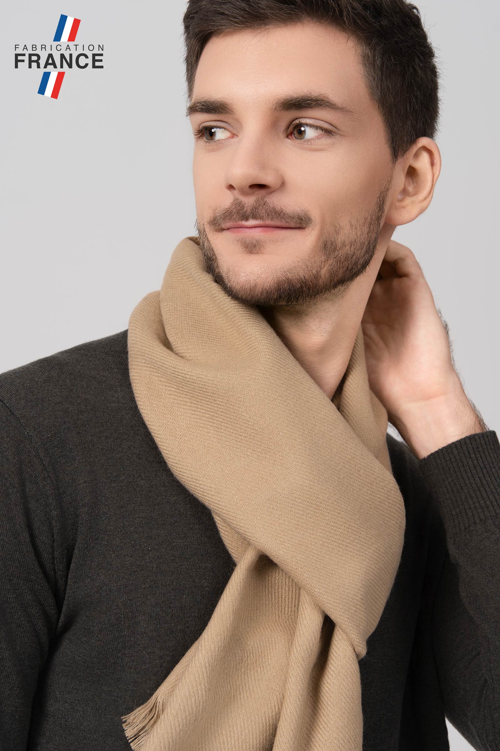 Kalinga Ashok Echarpe Gucci Gris étole Foulard Cachemire Homme - Main Image