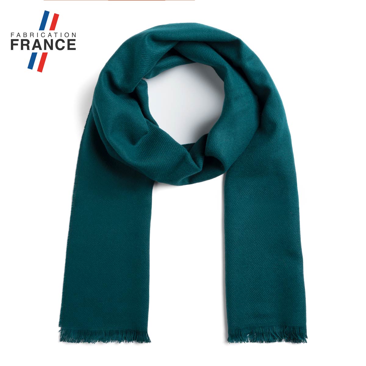 Écharpe / Étole Femme En Cachemire 100% - Bleu Canard - Chaude Et Chic, Neuve Avec étiquettes