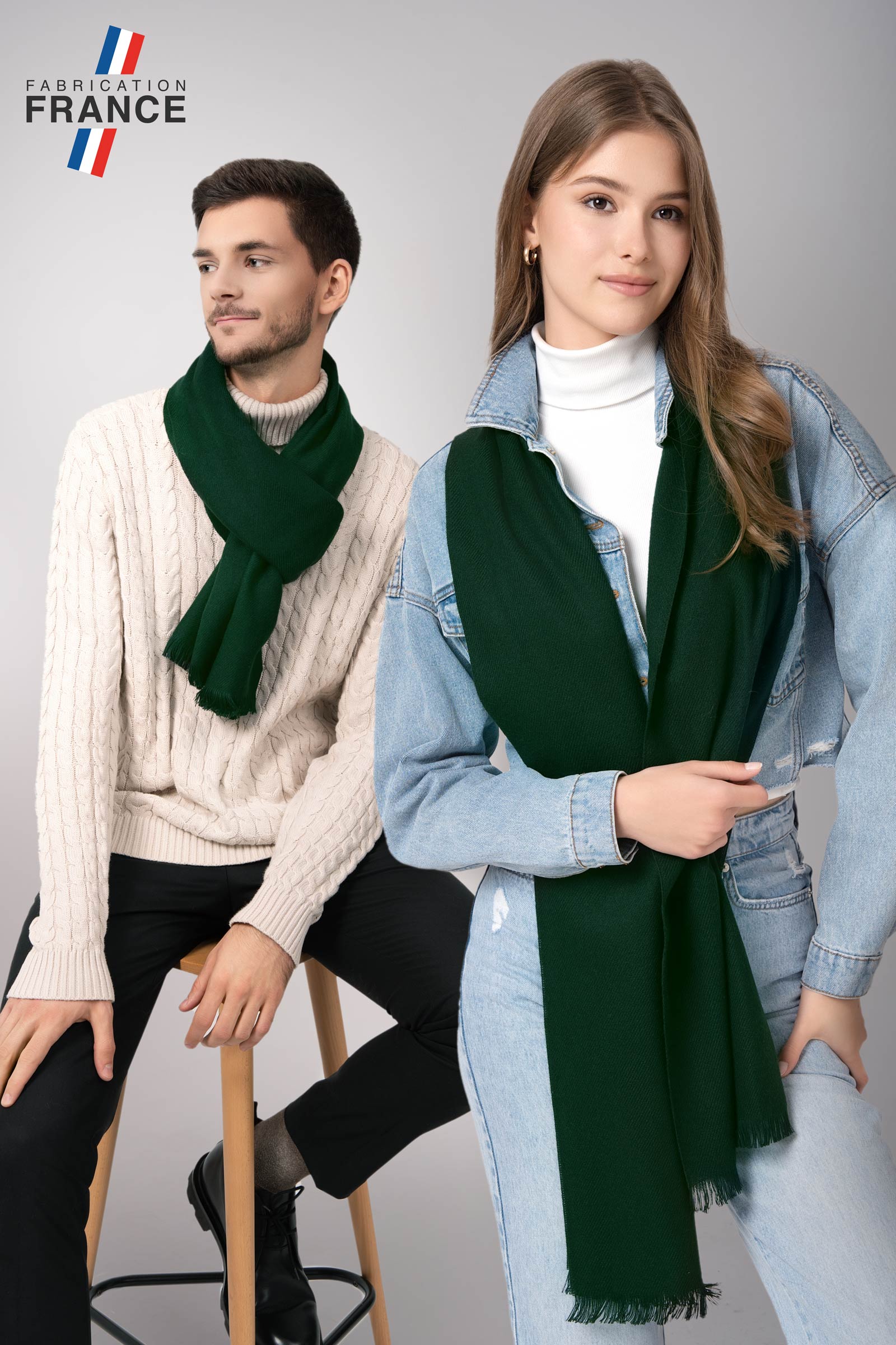 echarpe-francaise-vert-bouteille-chaude-et-confortable-AT-07136