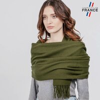 Étole / Châle Pancho Rouge Unie - 100% Laine Vierge Qualité Premium - Grand Format - Unisexe - Neuf Avec étiquettes