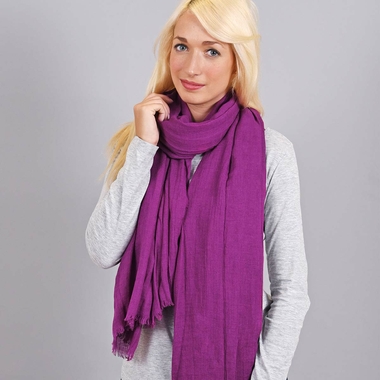 Foulard Chèche Homme Gris Rayé Blanc - 180x80cm - Viscose - Neuf